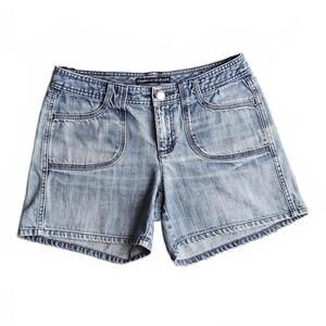 Tommy Hilfiger Low Rise Denim Shorts Size 4 Y2K Light Wash Prep D/49